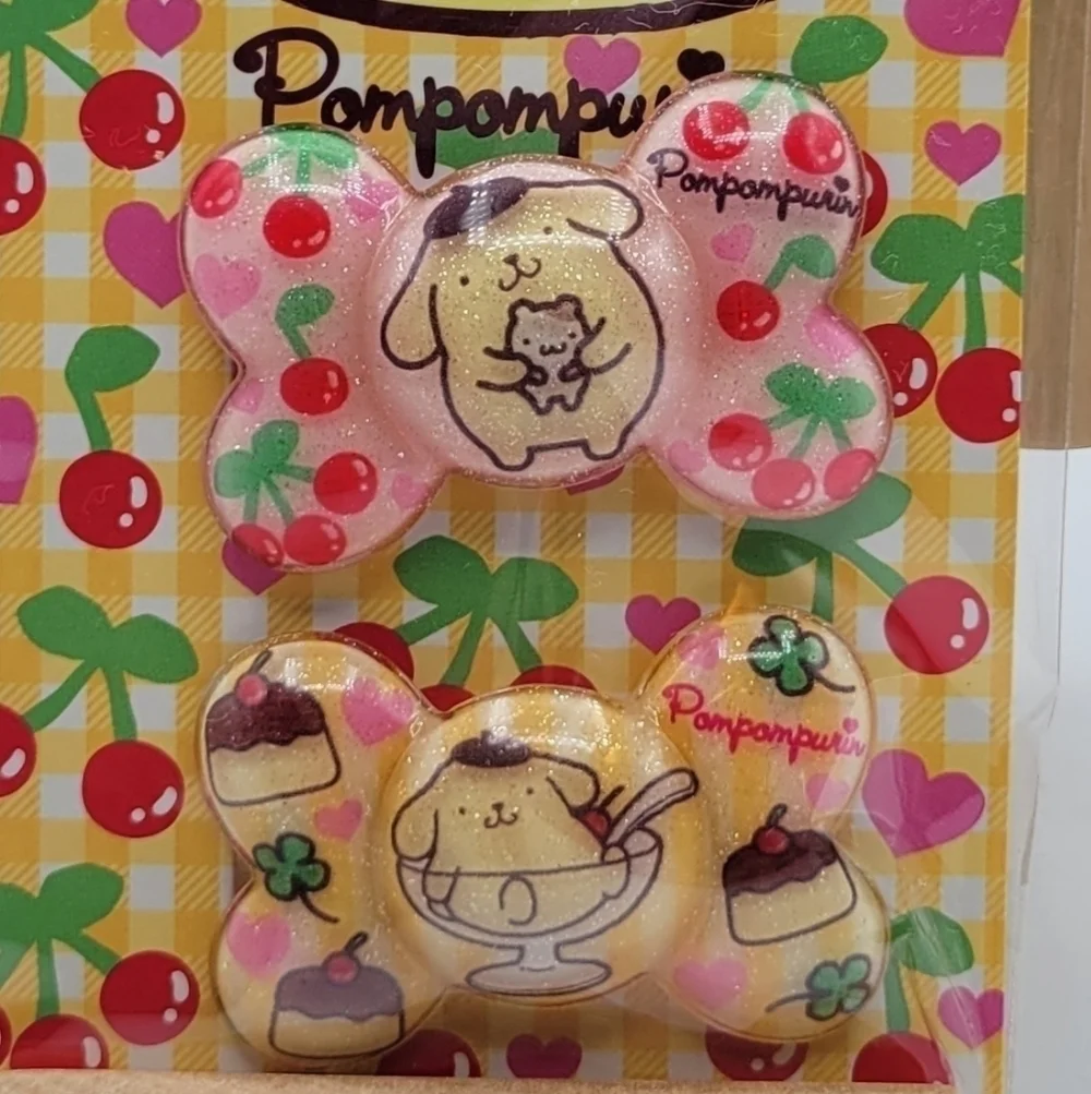 Sanrio Pompompurin Cherry Dessert Hair Tie Set